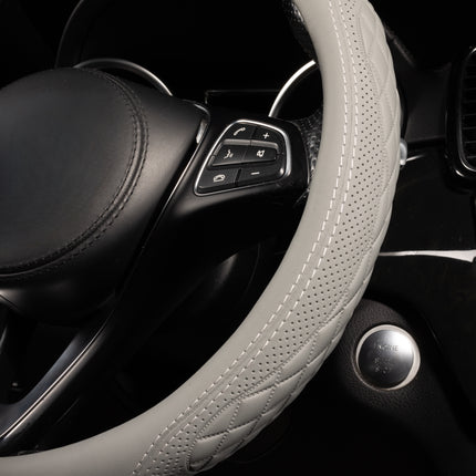 Premium Faux Leather Steering Wheel Cover – Universal 14.5 to 15 Inch Fit for Cars, SUVs (9366)