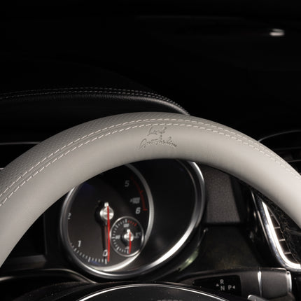 Premium Faux Leather Steering Wheel Cover – Universal 14.5 to 15 Inch Fit for Cars, SUVs (9366)