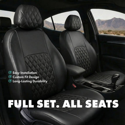 Custom Fit Seat Covers For Toyota corolla 2018-2024 LE, SE (Not for Hybrid) - "Turin Diamond"